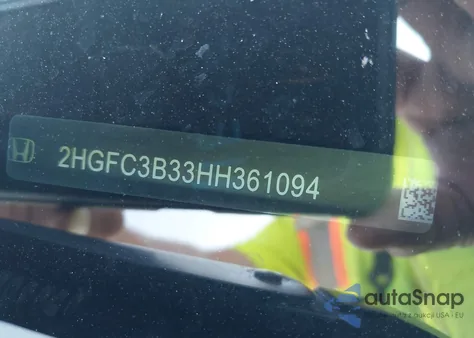 2017 Honda Civic Ex-T from USA, damaged, VIN 2HGFC3B33HH361094